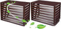 Aluminum Air Conditioner Fence Set of 2, Louvered Outdoor AC Unit Cover, Decorative Privacy Screen, Weatherproof and Anti-Theft (Brown 110x60x80cm/43x24x32in)