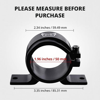 EVIL ENERGY 50mm Fuel Filter Mounting Bracket, Fuel Pump Clamp Holder Black