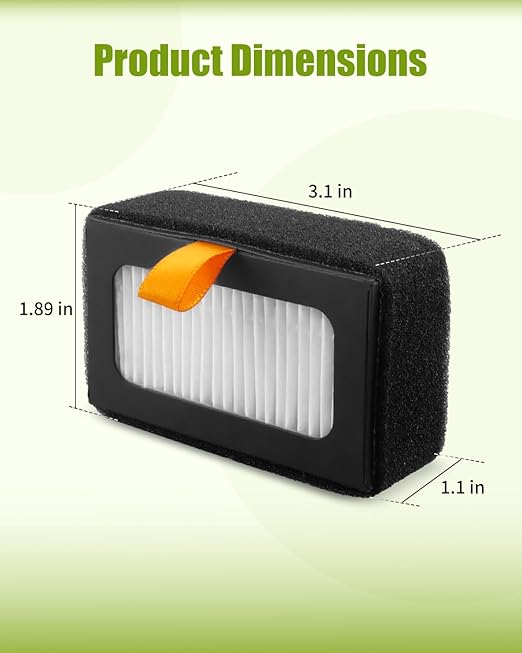 2PCS Air Filter Fit for Bambu Lab X1C X1 P1S 3D Printers, with Brush