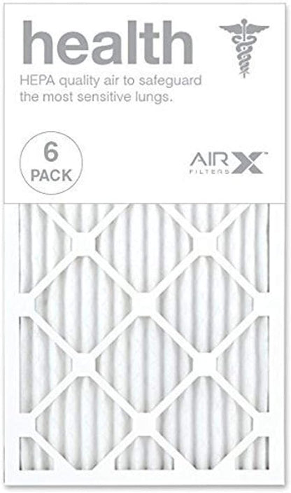 AIRx HEALTH 14x24x1 MERV 13 Pleated Air Filter - Made in the USA - Box of 6