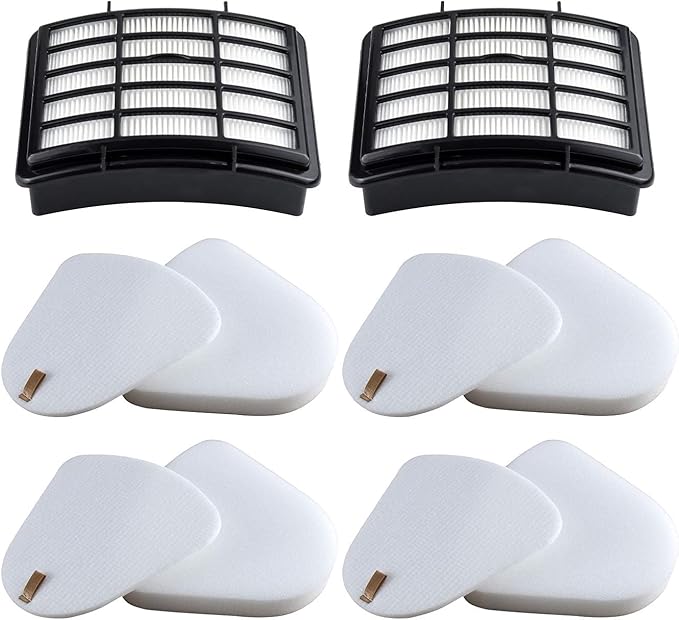 2 HEPA + 4 Foam & Felt Filters Compatible with Shark Navigator Lift-Away Deluex NV350, NV351, NV352, NV355, NV356E, NV357, NV360, NV370, NV391, UV440, UV490, UV540, Part # XFF350 & XHF350