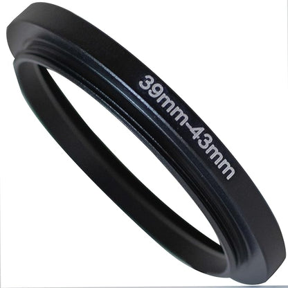 39-43mm Metal Step-Up/Down Ring Adapter Compatible with Mirrorless Cameras DSLR Lens, UV CPL ND Filter Thread Converter, Black (39-43)