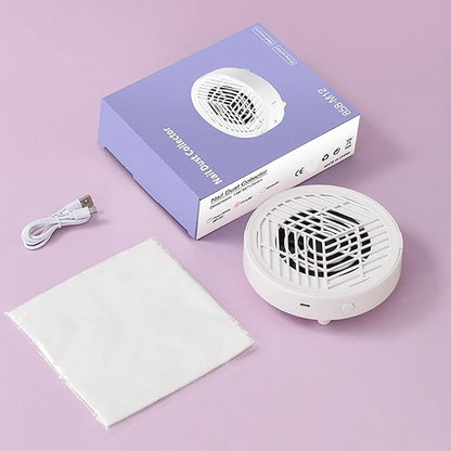 Nail Dust-Collector Filter for Nail Techs, Rechargeable Nail-Dust-Collector Sheets, Low Noise & Ergonomic Handle Design, Powerful Nails-Fan Nails-Tech-Must Haves for Gel Polish, Salon & Home Use