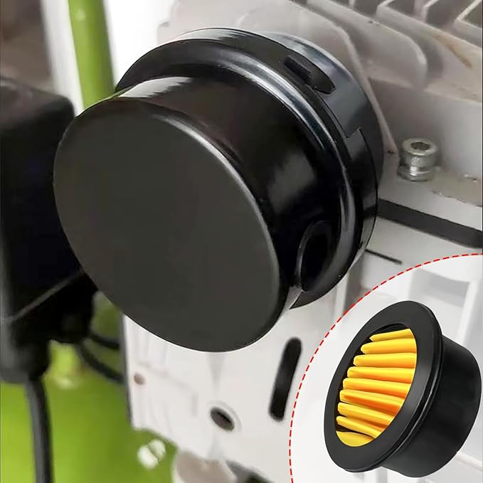 2 Pcs 1/2" Thread Air Compressor Silencer Filter, 20mm Metal Noise Muffler, Intake Filter Replacement for Generators, Blowers, Exhaust Ports, Air Compressor Parts
