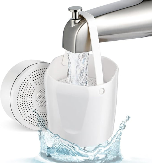 Bath Filter for Tub Faucet, 8 Stages Bath Water Filter for Tub, Removes 95% Chlorine, Lead, Fluoride & Heavy Metals, Improve Skin, Hair and Nails Condition, BPA Free (White)