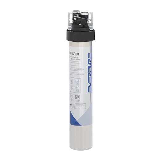 Pentair Everpure EF-6000 Full Flow Drinking Water System, EV985500, Includes Filter Head, Filter Cartridge, All Hardware and Connectors, 6,000 Gallon Capacity, 0.5 Micron