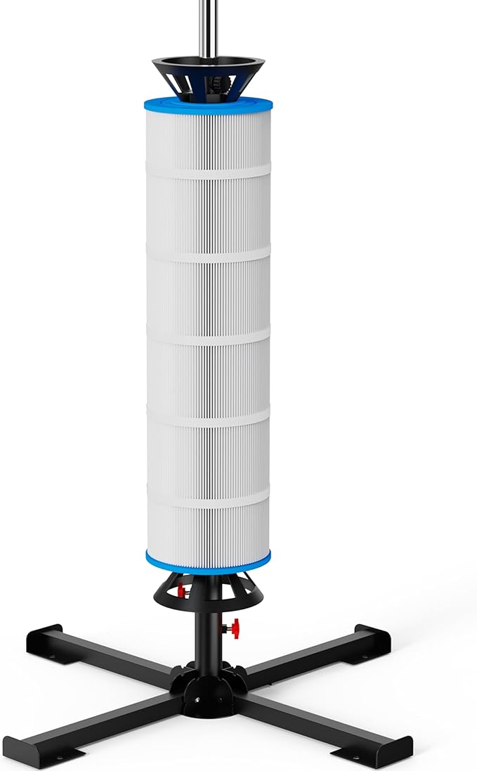 ROYOR Pool Filter Cleaner Stand Tool, Fit for 3", 4", 6" Swimming Pool Cartridge Filter Cleaner, Pool Filter Cleaning Stand with Heavy-Duty Stable Base
