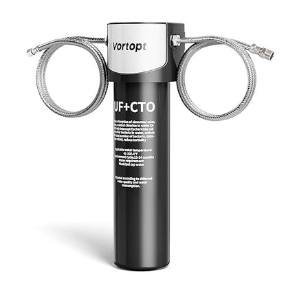 Vortopt Replacement Filter for Q5-UF & Q6-UF Under Sink Water Filter - 19K Gallons NSF/ANSI 42 Certified Water Filter System, 0.01μm Filtration Reduces Baçtёria, Lead, Chlorine, Bad Taste & Odor