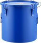 VEVOR Fryer Grease Bucket, 10 Gal Oil Disposal Caddy Carbon Steel Fryer Oil Bucket with Rust-Proof Coating, Oil Transport Container with Lid, Lock Clips, Filter Bag for Hot Cooking Oil Filtering