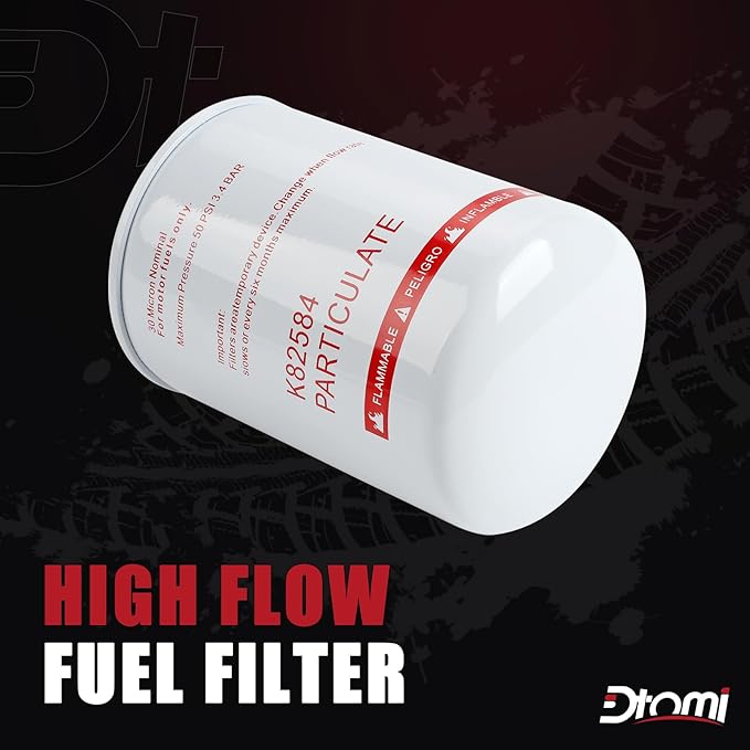 30 Micron Spin-on Fuel Filter Element, 25 GPM Diesel Gasoline Compatible With Mobile and Stationary Diesel Fuel Tank Pump