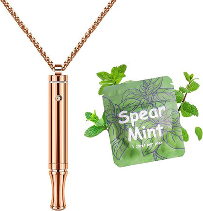 ASTOFLI Quit Smoking Breathing Necklace for Adults - Flavored Stress Breathing Necklace Stop Smoking for Women - Breathlink for Men Meditation Breathe Anxiety Whistle Necklaces inhaler Breathlace