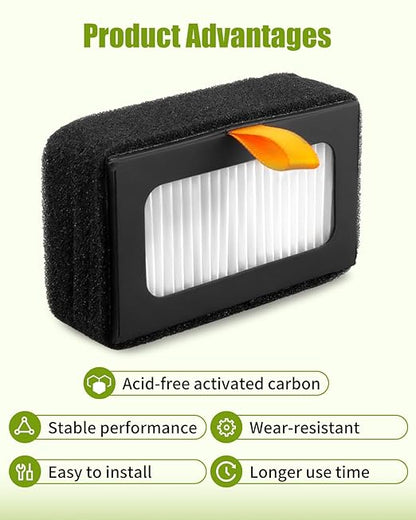 2PCS Air Filter Fit for Bambu Lab X1C X1 P1S 3D Printers, with Brush