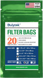 Dulytek Premium Nylon 20 Pcs Filter Bags, 100 Micron, 2.5" x 4.5", Double-Stitching, Zero Blowouts, Made in the USA
