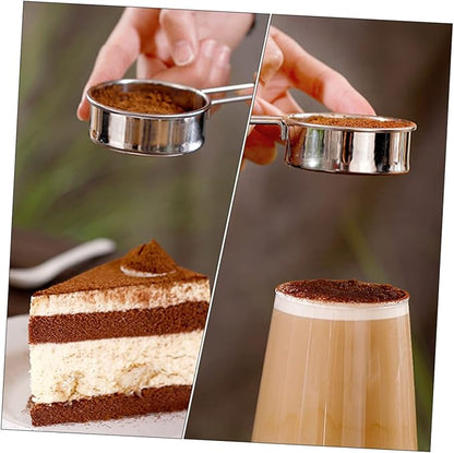 2pcs Stainless Steel Powdered Sugar Sieve Flour Sieve Sugar Sifter Baking Filter Light Strong Non-slip Handles