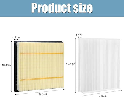 7C3Z-9601-A Engine Filter and FL3Z19N619A Cabin Air Filter Set Replacement for Ford F150 2015-2023, for Ford Expedition 2018-2024, for Ford Lobo 2016-2022, for Lincoln Navigator 2018-2024