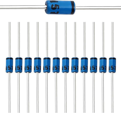 Chanzon 50 Pcs 1N5711 Schottky Barrier Rectifier Diodes 15mA 70V DO-35 (DO-204AH) Axial 5711 IN5711 15 mA 70 Volt Small Signal Switching Diode