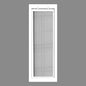 HVAC Premium 6" x 28" Cube Core Eggcrate Return Air Filter Grille for 1" Filter - Aluminum - White [Outer Dimensions: 8.5" x 30.5"]