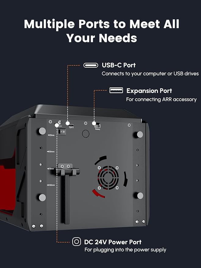 AlgoLaser 10W Portable Laser Engraver Machine: Smart Laser Engraver/Cutter with 3.5" Touchscreen & 2.0 AlgoOS System - Hand Draw/Wireless Transmission/Offline - Laser Engraving for Wood,Metal,Glass