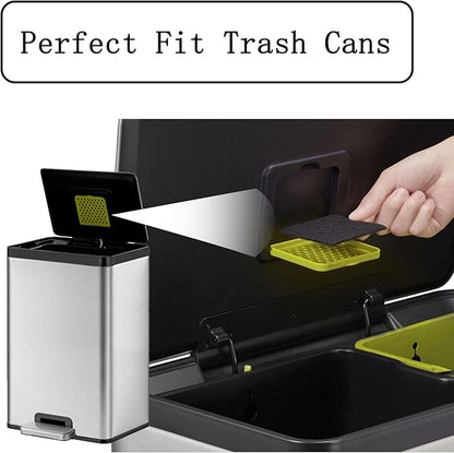 8 Pack Activated Carbon Filters Fits EKO Trash Can with Built-in Compartment 11.8 Gallon, 20L+20L, 36L+24L, Also Fits SIMPLI-Magic Garbage Bins Gallons, Refill for Trash Can and Compost Bin