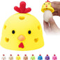 Egg Washer for Fresh Eggs, Egg Scrubber for Fresh Eggs, Egg Brush for Cleaning Fresh Eggs, Egg Cleaner Scrubber, Easter Gifts Creative Chicken Shape Egg Wash Brush Silicone Washing Egg Tool - Yellow