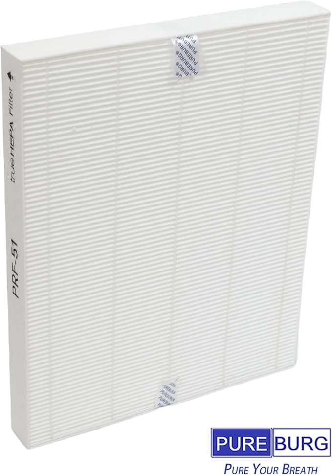 PUREBURG PR50 Replacement Filter Pack Compatible with Brondell REVIVE PR50-W PR50-B Air Purifier & Humidifier 2-IN-1, Complete Pack (All in 1)