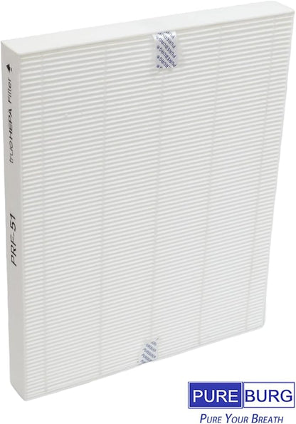 PUREBURG PR50 Replacement Filter Pack Compatible with Brondell REVIVE PR50-W PR50-B Air Purifier & Humidifier 2-IN-1, Complete Pack (All in 1)