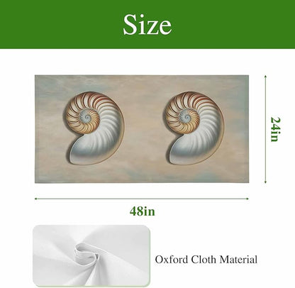 Fluorescent Light Covers for Ceiling Lights Shell Conch Magnetic Light Filters 4 Pack 4x2 ft Vintage Ocean Marine Life Ceiling Lights Cover for Classroom Office School Home Drop Lamp Decor