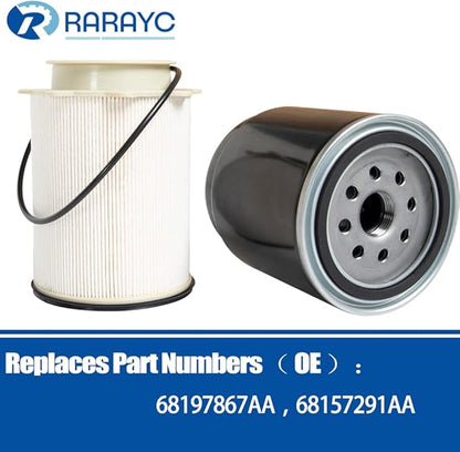 Upgrade 6.7L Cummins Fuel Filter Water Separator Set | Replacement for 2013-2018 Dodge Ram 2500 3500 4500 5500 6.7L | Replaces# 68197867AA 5083285AA 68157291AA