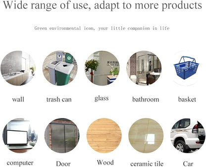 BESTOYARD 6-Pack Adhesive Garbage Classification Decals Waterproof Waste Sorting Stickers for Trash Can Organization