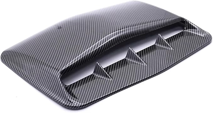 Universal Car Hood Scoop Air Flow Intake Decorative Turbo Bonnet Vent Cover Compatible For Audi And BMW Compatible For VW And Civic(Carbon look)