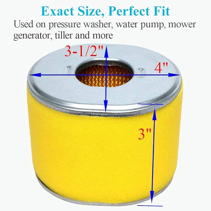 HOODELL 4 Pack GX270 Air Filter for Honda GX240 8HP GX 270 9HP Engine, Professional EG3500X 17210-ZE2-505 17210-ZE2-822 17210-ZE2-515 Air Filter