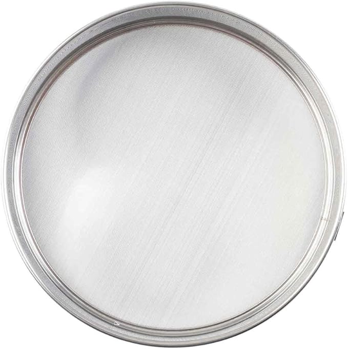 Tablecraft Fine Mesh Sieve Strainer, 8-Inch Round Durable Stainless Steel Sifting, Straining, and Dusting, Comfort Grip, Baking, Food Prep Tool for Foodservice, Restaurant and Home Use, 2" Deep