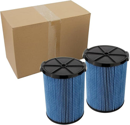 2 Pack VF5000 Wet/Dry Cartridge Replacement Filter for 5-20 Gallon Vacuums WD1450 WD0970 WD1270 WD09700 WD06700 WD1680 WD1851 RV2400A