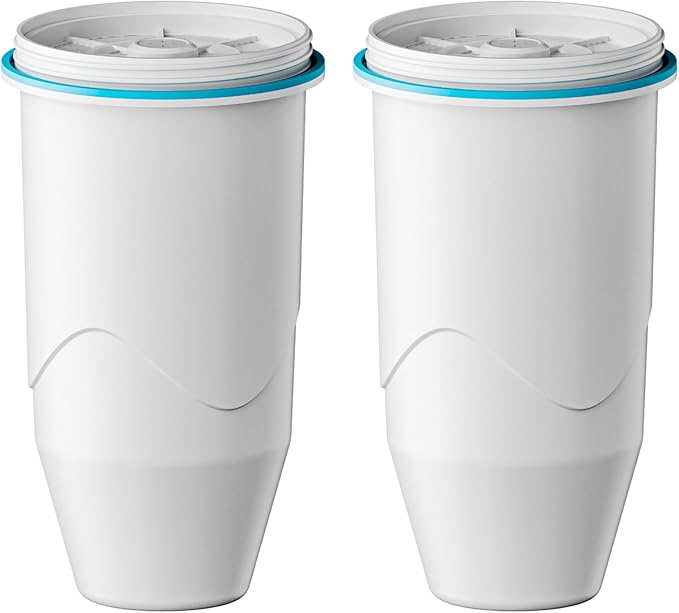 Compatible with Zero Pitchers and Dispenser, 0 TDS Premium Filtration, Fit for ZR-001 ZR-004 ZP-006 ZR-017 ZS-008 Filters, reducing Lead, Chromium, and Contaminants by Sensiblopt, 2 Pack