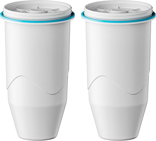Compatible with Zero Pitchers and Dispenser, 0 TDS Premium Filtration, Fit for ZR-001 ZR-004 ZP-006 ZR-017 ZS-008 Filters, reducing Lead, Chromium, and Contaminants by Sensiblopt, 2 Pack