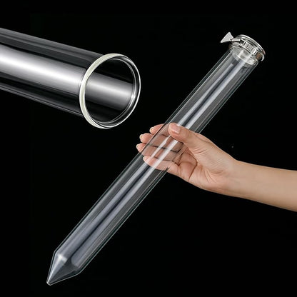 Chunful Glass Extractor Extraction Filter Tube 20" Long 50mm Diameter Thick and Sturdy Extraction Filter Tubes with Stainless Steel Clamp