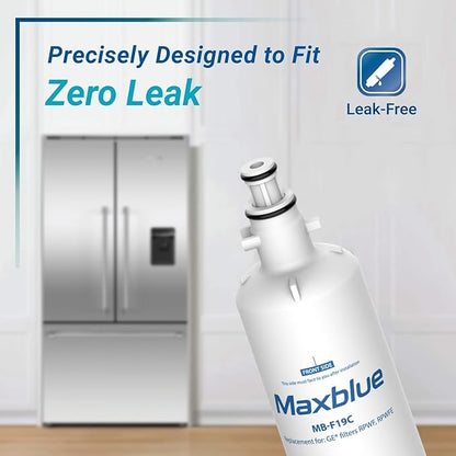 Maxblue Replacement for GE® RPWFE®, RPWF (with CHIP) Refrigerator Water Filter, Compatible with WSG-4, WF277, GFE28GMKES, PFE28KBLTS, GFD28GSLSS, PWE23KSKSS, GYE22HMKES, DFE28JSKSS, 4 Filters