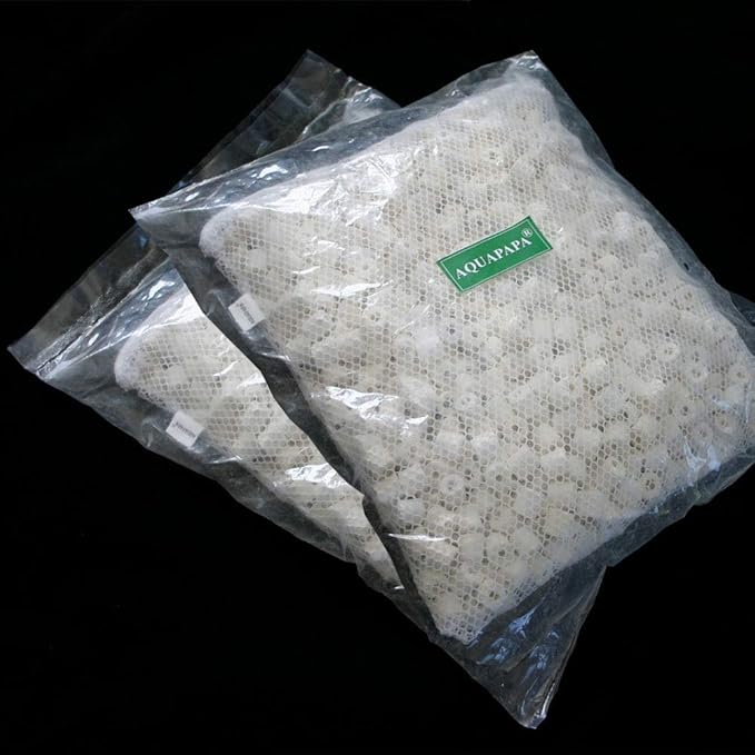 AQUACITY Premier Bulk Bio Ceramic Rings Filter Media for Aquarium Koi Fish Pond Reef Filter (10 Lbs)