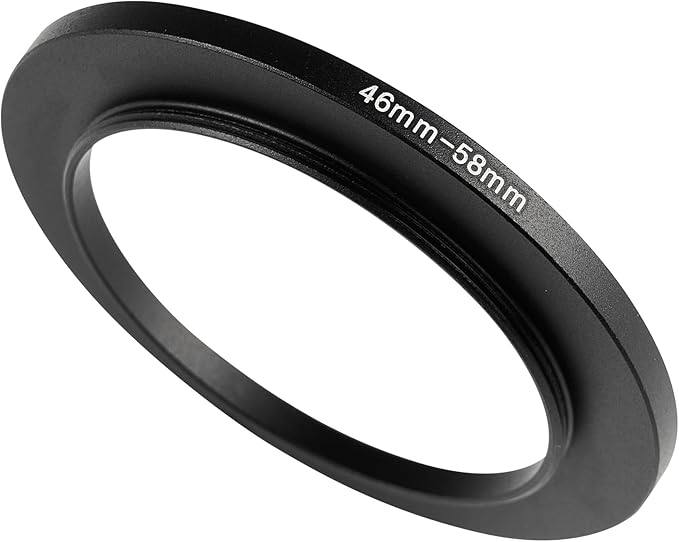 46-58mm Metal Step-Up Ring Adapter Compatible with Mirrorless Cameras DSLR Lens, UV CPL ND Filter Thread Converter, Black