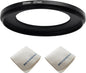 55mm Lens to 37mm Camera Lens Adapter 55mm to 37mm Step Down Ring Adapter Ring for All Brands of UV ND CPL, with Premium Lens Wiping Cloth 2 Pack (55mm-37mm)