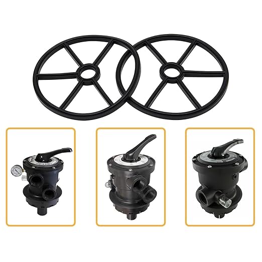 2PCS High Rings Filter Valves Systems Maintenance Sealing Rubber Texture for Water Supply Pool Filter Multiport Valves Seal