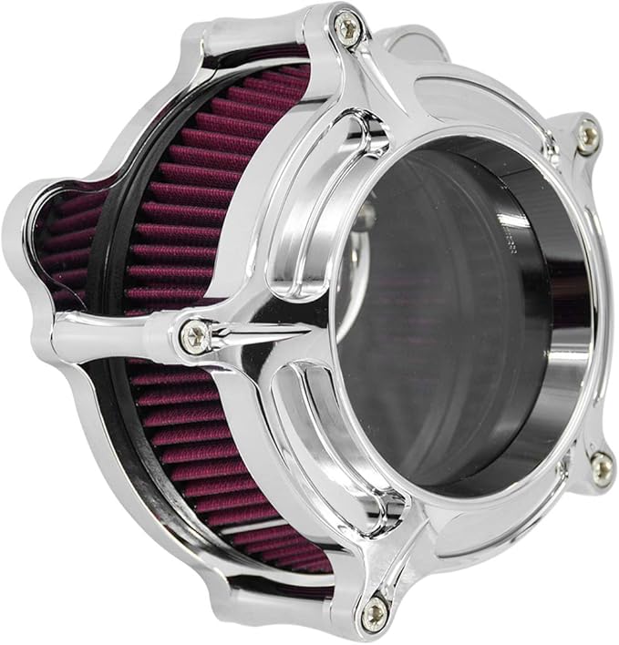 HDBUBALUS Motorcycle Air Filter Cleaner Intake Filter System Kit (B-For Touring 00-07/ Dyna 00-17,Softail 00-15)