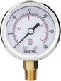 SENCTRL 0-30 Psi Low Pressure Gauge, 2" Dial Size, 1/4 Npt Lower Mount, Waterproof, Stainless Steel Case, for Water Oil Air Pressure Test