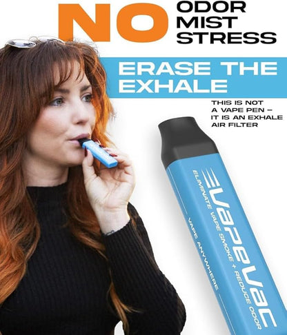 VapeVac(Registered AMZ Brand) – Pocket-Sized Personal Air Filter for Discreet Output Reduction | Minimizes Odor, Keeps Air Fresh | Not an Emission Device – 500+ Uses