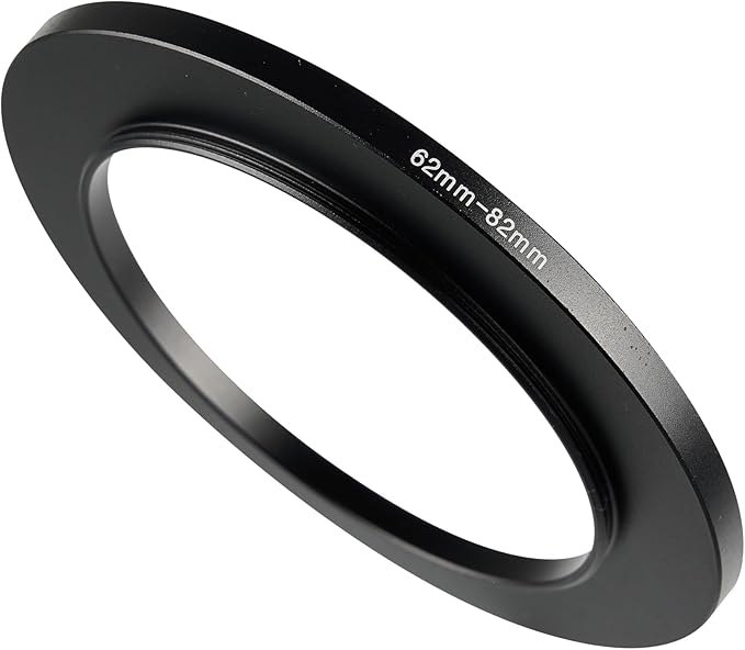 62-82mm Metal Step-Up/Down Ring Adapter Compatible with Mirrorless Cameras DSLR Lens, UV CPL ND Filter Thread Converter, Black