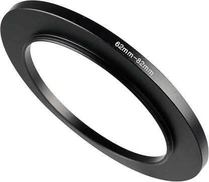 62-82mm Metal Step-Up/Down Ring Adapter Compatible with Mirrorless Cameras DSLR Lens, UV CPL ND Filter Thread Converter, Black