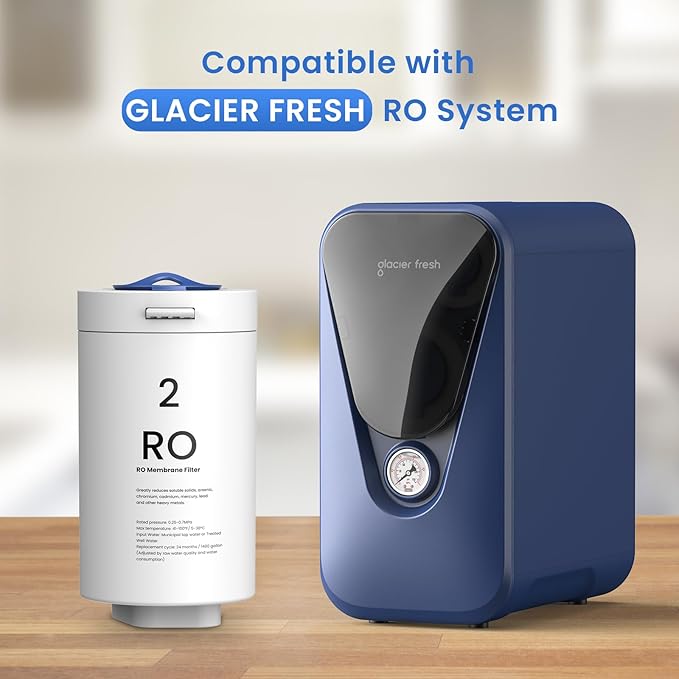 GLACIER FRESH RO Filter Replacement for GFU03 Reverse Osmosis System