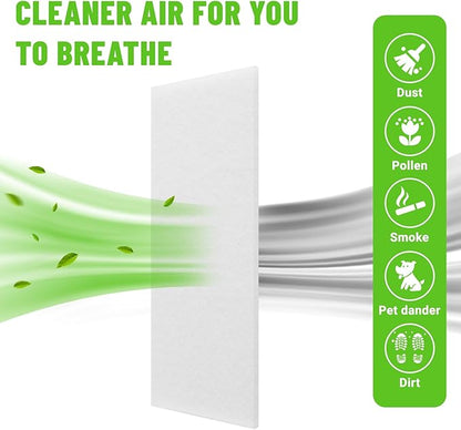 Air Vent Filters, Pack 10 Floor Vent Register Filters - 4"x12" White, Air Register Vent Filters for Home,Trap Debris in Ventilation System