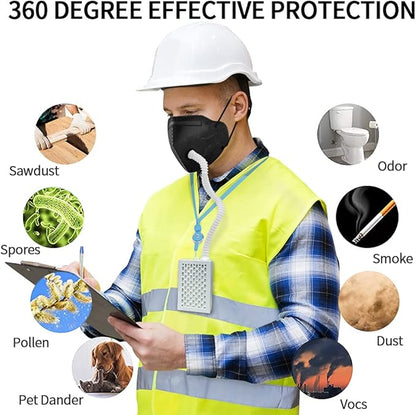 Electric Wearable Air Purifier Maskes,Air Supply,With HEPA Filter,for Dust Work,Painting, Machine Polishing, Welding