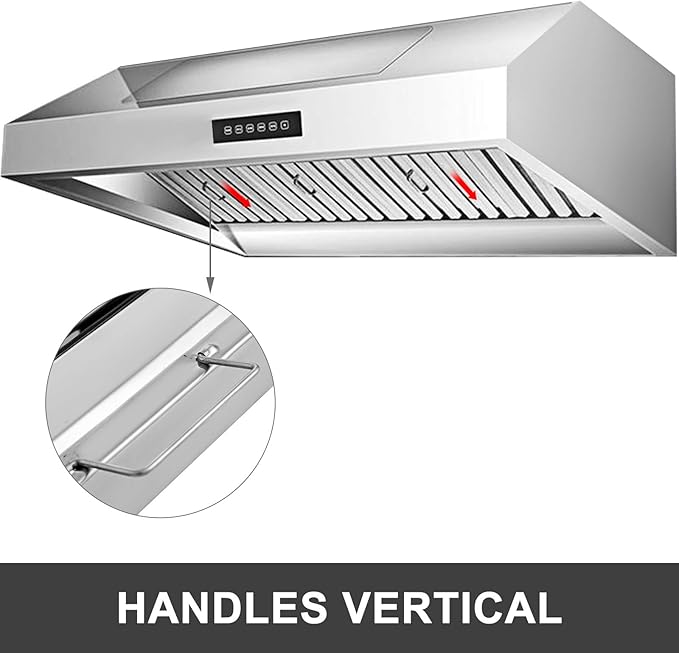 VBENLEM Pack of 6 Hood Filters 19.5W x 15.5H Inch, 430 Stainless Steel 5 Grooves Commercial Hood Filters, Range Hood Filter for Grease Rated Commercial Kitchen Exhaust Hoods